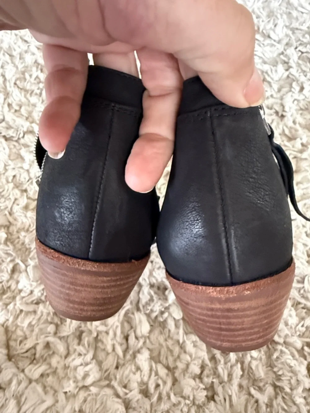 Sam Edelman Black Suede Ankle Booties with Side Zipper